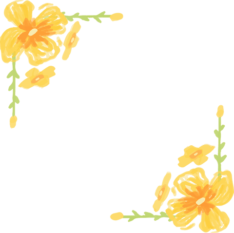 hand-drawn yellow floral transparent border design - Download Free Stock Videos Pikwizard.com