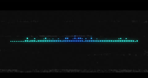 Digital Reverb Animation Over Pixelated Array on Dark Background