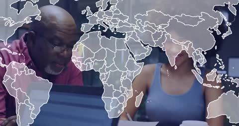 Global Business Strategy Meeting with Diverse Professionals