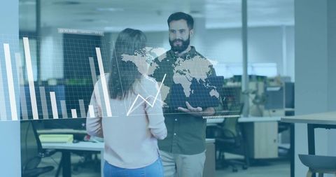 Innovative Teamwork: Examining Holographic Data Visuals in Modern Office