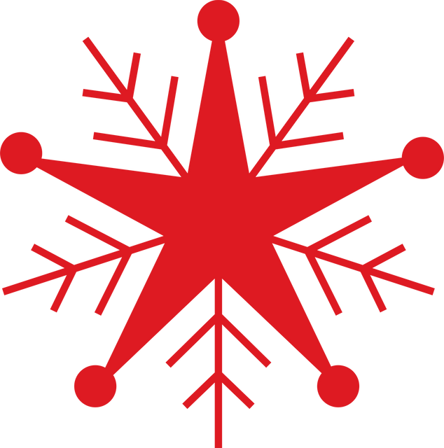 Red Snowflake Illustration on Transparent Background Winter Concept - Download Free Stock Videos Pikwizard.com