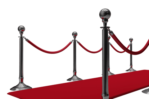 elegant queue stand with red rope on transparent background - Download Free Stock Videos Pikwizard.com