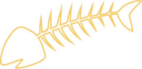 Stylized Fish Skeleton Line Art on Transparent Background - Download Free Stock Videos Pikwizard.com