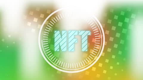 NFT Holographic Concept on Gradient Background