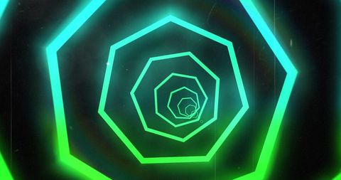 Glowing Neon Tunnel with Abstract Motion