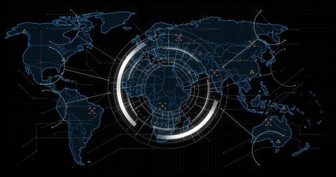 Global Digital Interface with Data Circles and Network Dashboard - Download Free Stock Images Pikwizard.com