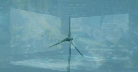 Sustainable Energy and Technology Concept with Windmill