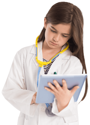 Young Girl Wearing Doctor Outfit Transparent Background - Download Free Stock Videos Pikwizard.com
