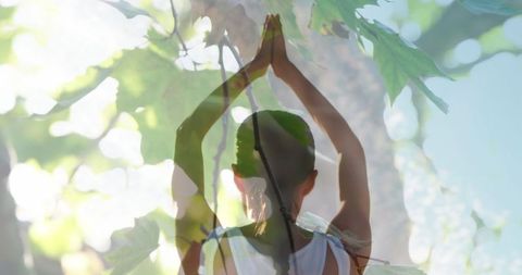 Calm Meditation in Nature with Double Exposure Effect