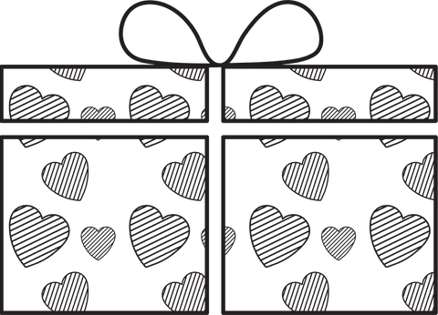 heart pattern gift box illustration on transparent background - Download Free Stock Videos Pikwizard.com