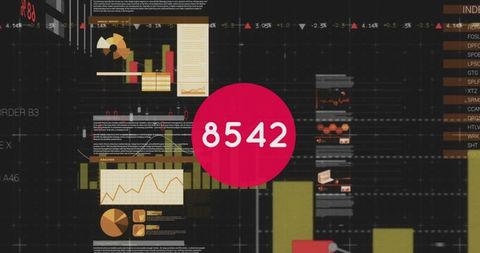 Dynamic Changing Data Visualization in Digital Dashboard - Download Free Stock Images Pikwizard.com