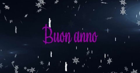 Buon Anno Holiday Greeting with Snowflakes