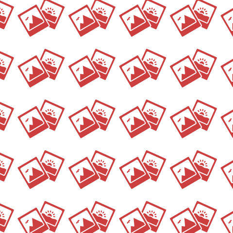 Seamless Red Photo Icons on Transparent Background for Graphic Design - Download Free Stock Videos Pikwizard.com