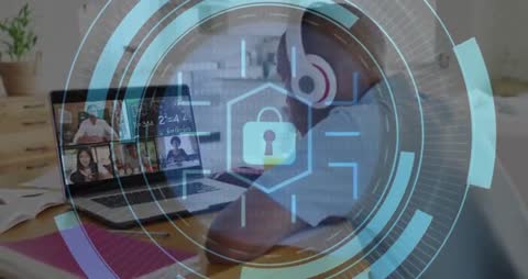 Virtual Learning Cybersecurity with Digital Padlock Interface