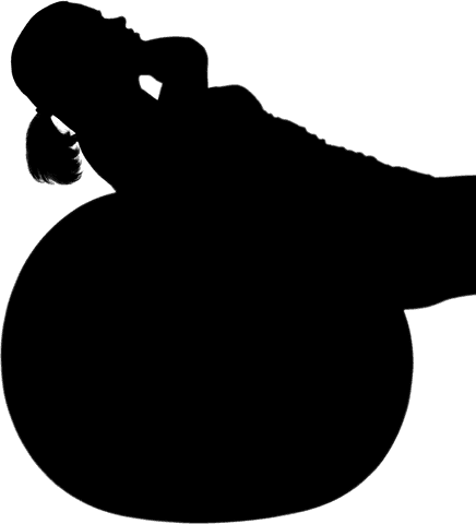 transparent silhouette of woman exercising on gym ball - Download Free Stock Videos Pikwizard.com