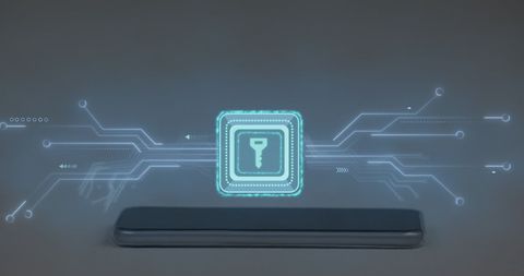 Digital Key Icon Representing Secure Mobile Technology - Download Free Stock Images Pikwizard.com