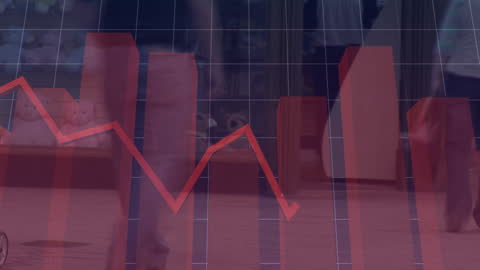 Timelapse of Urban Scene with Transparent Financial Graphs