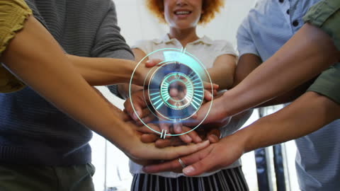 Team Unity with Futuristic Technology Interface