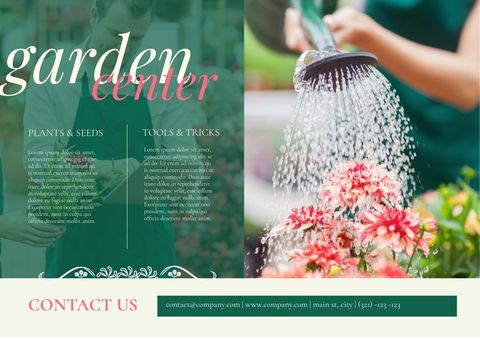 Watering Flowers for Horticulture Business Growth and Nurture - Download Free Stock Templates Pikwizard.com