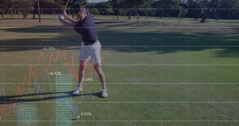 Golf Swing with Animated Data Visualization Graphs