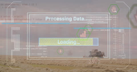 Data Analysis Interface in Agriculture and Technology Concept