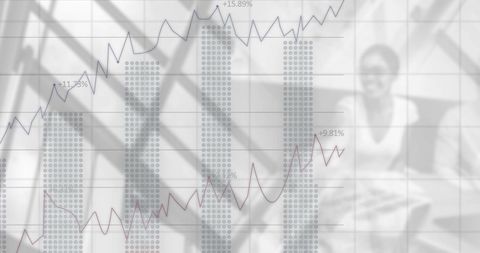Abstract Financial Graphs with Diverse Business Team Overlay - Download Free Stock Images Pikwizard.com