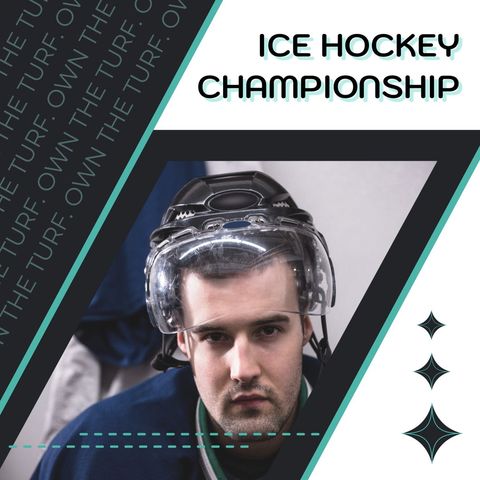 ice hockey championship promo with focused player - Download Free Stock Templates Pikwizard.com