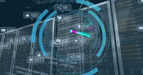 futuristic data processing on global digital interface - Download Free Stock Images Pikwizard.com