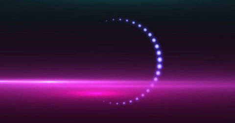 Futuristic Neon Blue Spots on Black Digital Background