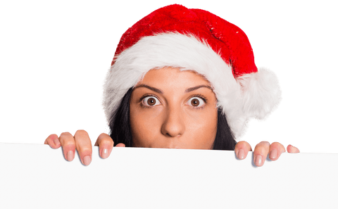 Festive Woman Surprised and Peeking Transparent Background - Download Free Stock Videos Pikwizard.com