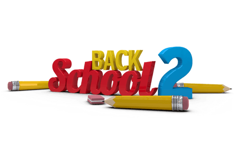 colorful back 2 school typography with pencils on transparent background - Download Free Stock Videos Pikwizard.com