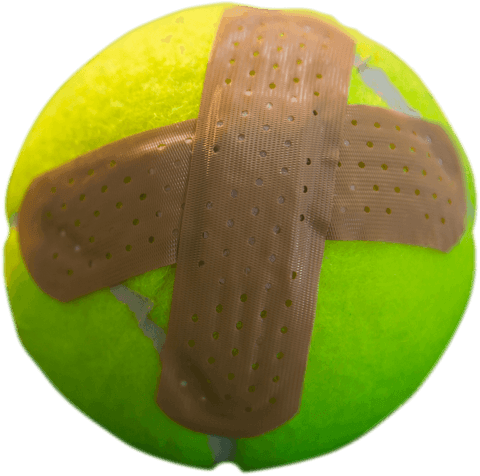emerging concept of tennis injury with transparent ball bandage design - Download Free Stock Videos Pikwizard.com