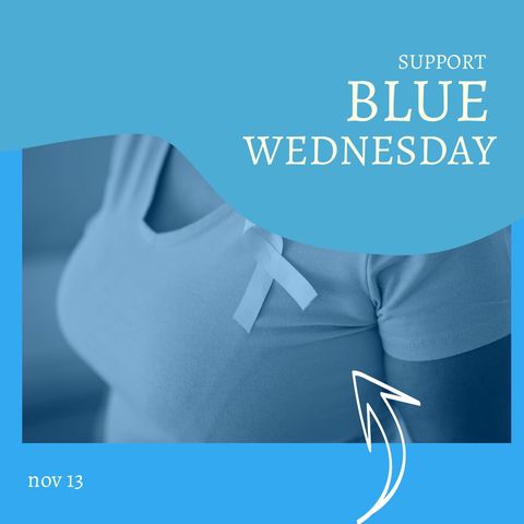 support blue wednesday awareness for healthcare and prevention - Download Free Stock Templates Pikwizard.com