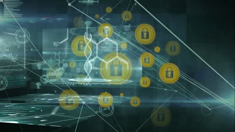 Digital Security of Genetic Data Concept Visualization