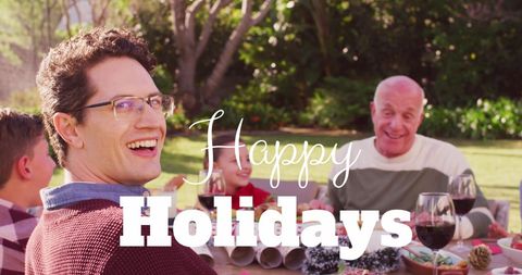 Cheerful Family Celebrating Christmas Outdoors - Download Free Stock Images Pikwizard.com
