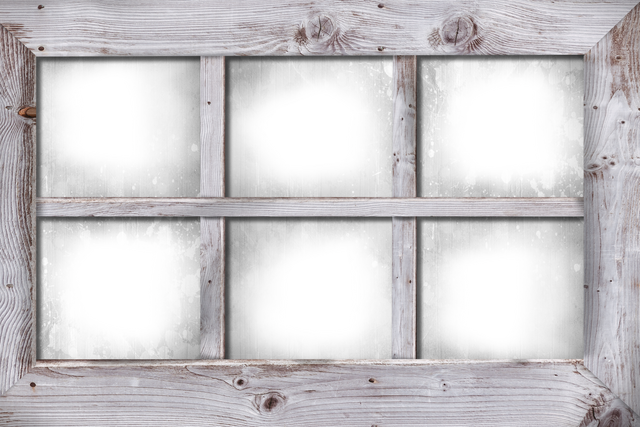 Rustic Wooden Window Frame with Transparent Glass Illustration - Download Free Stock Videos Pikwizard.com