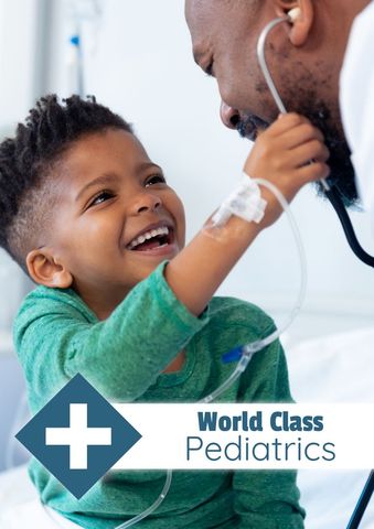 joyful pediatric visit between doctor and young boy in hospital - Download Free Stock Templates Pikwizard.com
