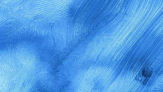Abstract blue contour texture with flowing ridges, fine grooves and glossy speckles