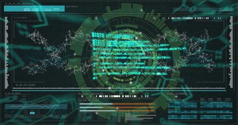 Digital Interface with DNA Data Processing Network - Download Free Stock Images Pikwizard.com