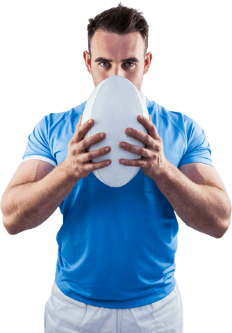 transparent rugby player posing with ball for sports concept - Download Free Stock Videos Pikwizard.com