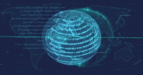 Digital Globe with Data Streams in Futuristic Network Concept - Download Free Stock Images Pikwizard.com