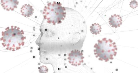 Digital Visualization of COVID-19 Impact on Human Brain - Download Free Stock Images Pikwizard.com