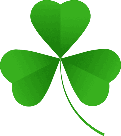 flat green shamrock illustration on transparent background - Download Free Stock Videos Pikwizard.com