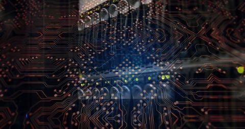 Integrated Circuit Overlay on Data Servers Design - Download Free Stock Images Pikwizard.com