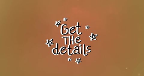 Get the Details Text with Stars on Orange Background - Download Free Stock Images Pikwizard.com