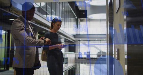 Business Professionals Embracing Technology in Modern Office