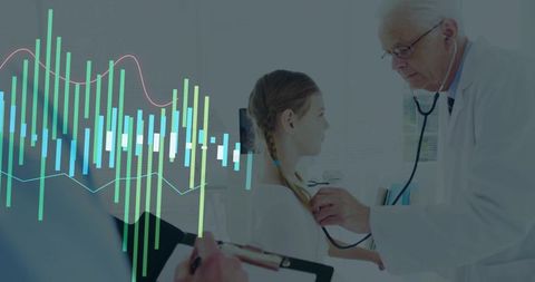 Pediatrician conducting health check-up on young patient