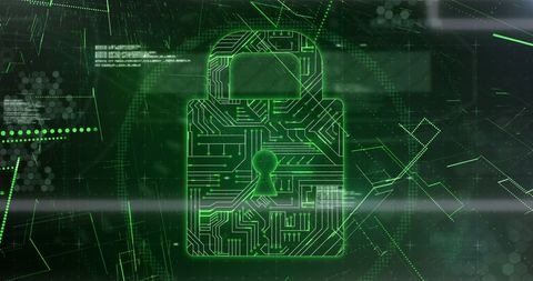 Online Security Padlock Over Circuit Board Visual - Download Free Stock Images Pikwizard.com