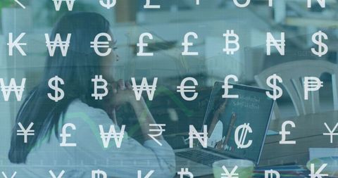 Global Finance Communication Virtual Trading Concept