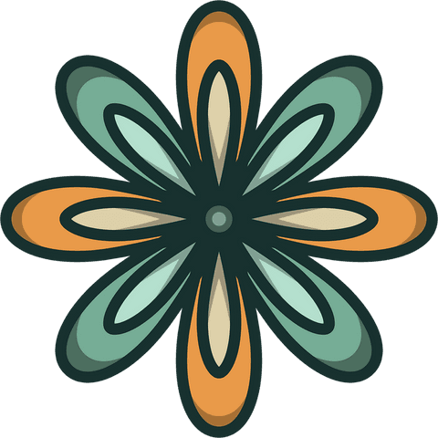 green and orange flower vector on transparent background - Download Free Stock Videos Pikwizard.com
